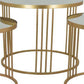 Set of 3 Accent Nesting Tables Round Mirrored Top Modern Gold Metal By Casagear Home BM312644