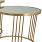 Set of 3 Accent Nesting Tables Round Mirrored Top Modern Gold Metal By Casagear Home BM312644