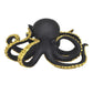 10 Inch Ocean Octopus Animal Figurine Decor Black Gold Finish Resin By Casagear Home BM312714