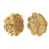 Dazzle 11 12 Inch Floral Hanging Wall Accent Set of 2 3 Dimensional Gold By Casagear Home BM312725