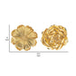 Dazzle 11 12 Inch Floral Hanging Wall Accent Set of 2 3 Dimensional Gold By Casagear Home BM312725