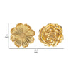 Dazzle 11 12 Inch Floral Hanging Wall Accent Set of 2 3 Dimensional Gold By Casagear Home BM312725