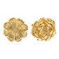 Dazzle 11, 12 Inch Floral Hanging Wall Accent Set of 2, 3 Dimensional, Gold By Casagear Home