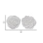 Dazzle 7 8 Inch Rose Hanging Wall Accent Set of 2 White Resin 3 Dimensional By Casagear Home BM312726