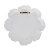 Dazzle 11 12 Inch Floral Wall Accent Set of 2 White Resin 3 Dimensional By Casagear Home BM312727