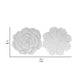 Dazzle 11 12 Inch Floral Wall Accent Set of 2 White Resin 3 Dimensional By Casagear Home BM312727