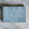 28 x 39  Hanging Wall Art Decor, Rectangular White Tree Design, Blue Canvas By Casagear Home