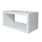 18 Inch Rectangular Wall Shelf, Acacia Wood Frame, White Washed Finish By Casagear Home