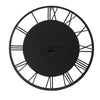 28 Inch Hanging Wall Clock Round Gear Design Gold and Black Iron Frame By Casagear Home BM312735