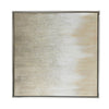 39 x 39 Hand Painted Wall Art Polyester Canvas Wood White and Gold By Casagear Home BM312736