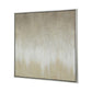 39 x 39 Hand Painted Wall Art Polyester Canvas Wood White and Gold By Casagear Home BM312736