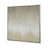 39 x 39 Hand Painted Wall Art Polyester Canvas Wood White and Gold By Casagear Home BM312736