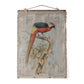 30 x 43 Hanging Wall Art Set of 2 Colorful Birds Linen Orange Blue By Casagear Home BM312742