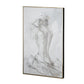 Tia 33 x 49 Hanging Wall Art Portrait Set of 2 Gray Feminine Figure Sketch By Casagear Home BM312743