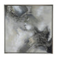 39 x 39 Stormy Skies Framed Handpainted Wall Art Square Canvas Gray By Casagear Home BM312750