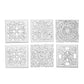 12 x 12 Wall Art Panel Set of 6 Intricate Carved Sculpture White Finish By Casagear Home BM312755