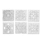 12 x 12 Wall Art Panel Set of 6 Intricate Carved Sculpture White Finish By Casagear Home BM312755