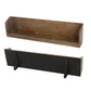 36 Inch Wine Rack Display Shelf Set of 2, Rectangular, Brown Wood, Black By Casagear Home