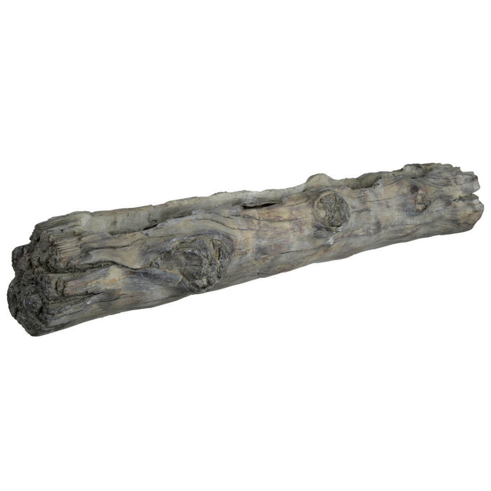 28 Inch Wall Shelf Tree Trunk Design Home Decor Gray Polyresin Finish By Casagear Home BM312764