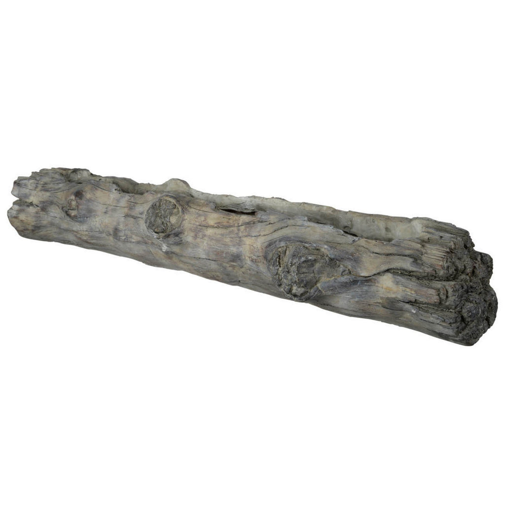 28 Inch Wall Shelf Tree Trunk Design Home Decor Gray Polyresin Finish By Casagear Home BM312764