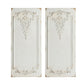 16 x 36 Large Wall Art Decor Panel Set of 2 Carved Gold Border White Resin By Casagear Home BM312768