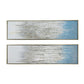 Dimy 20 x 71 Set of 2 Wall Art Hand Painted Dahlia Blue Silver Ombre By Casagear Home BM312771