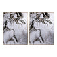 30 x 40 Set of 2 Wall Panels, Home Decor, White Black Marble Design By Casagear Home