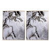 30 x 40 Set of 2 Wall Panels, Home Decor, White Black Marble Design By Casagear Home