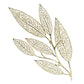 35 Inch Wall Art Decor Large Carved Leaf Design Aluminum Gold Finish By Casagear Home BM312776