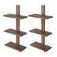 Firy 37 Inch Set of 2 Hanging Shelves 3 Tiers Natural Waru Wood Finish By Casagear Home BM312784