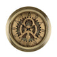 Reny 18 Inch Round Wall Clock Gear Design Roman Analog Gold Bronze By Casagear Home BM312785