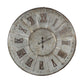 Vas 39 Inch Round Clock Oversized Vintage Style Matted Bronze Tin Tone By Casagear Home BM312805