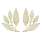 18 Inch Set of 2 Wall Art Decor Pieces Leaf Design Modern Gold Finish By Casagear Home BM312806