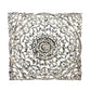 36 x 36 Decorative Wood Wall Panel Intricate Carved Design Silver Finish By Casagear Home BM312810