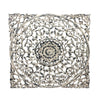 36 x 36 Decorative Wood Wall Panel Intricate Carved Design Silver Finish By Casagear Home BM312810