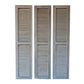 86 Inch Folding Screen Room Divider, 3 Panel Shutters, Natural Brown, Gray By Casagear Home