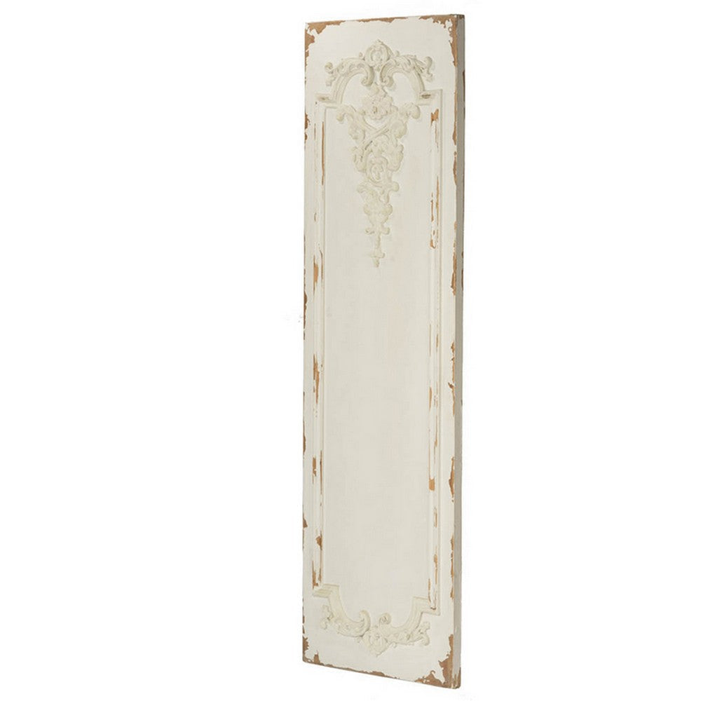 71 Inch Tall Wall Art Panel Set of 3 Traditional Design Elegant Off White By Casagear Home BM312820