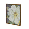 Nia 20 x 20 Flower Wall Art Set of 4 White Green Microfiber Pine Wood By Casagear Home BM312823