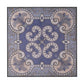 Lina 48 Inch Bordered Wall Art Tile Square Floral Mandala Blue Ivory By Casagear Home BM312832