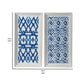 25 Inch Wall Decor Sculpture Set of 2 Fir Wood Abstract Blue White By Casagear Home BM312834