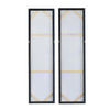 20 x 71 Tall Framed Rectangular Oil Paintings Set of 2 White Abstract By Casagear Home BM312851