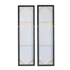 20 x 71 Tall Framed Rectangular Oil Paintings Set of 2 White Abstract By Casagear Home BM312851