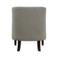 Cairo 34 Inch Accent Chair Armchair Light Gray Polyester Solid Wood By Casagear Home BM313101