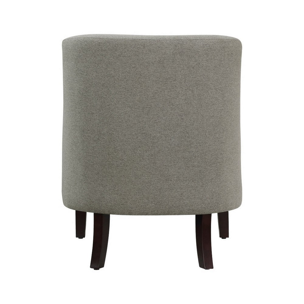 Cairo 34 Inch Accent Chair Armchair Light Gray Polyester Solid Wood By Casagear Home BM313101