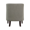 Cairo 34 Inch Accent Chair Armchair Light Gray Polyester Solid Wood By Casagear Home BM313101