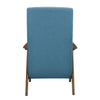 Mary 32 Inch Accent Chair Armchair Light Blue Polyester Linen Solid Wood By Casagear Home BM313104