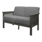 Wiston 50 Inch Loveseat Gray Polyester Dark Gray Solid Rubberwood By Casagear Home BM313118