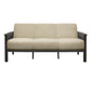 Wiston 72 Inch Sofa Soft Beige Polyester Dark Gray Solid Rubberwood By Casagear Home BM313119