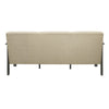 Wiston 72 Inch Sofa Soft Beige Polyester Dark Gray Solid Rubberwood By Casagear Home BM313119