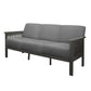 Wiston 72 Inch Sofa Soft Gray Polyester Dark Gray Solid Rubberwood By Casagear Home BM313120